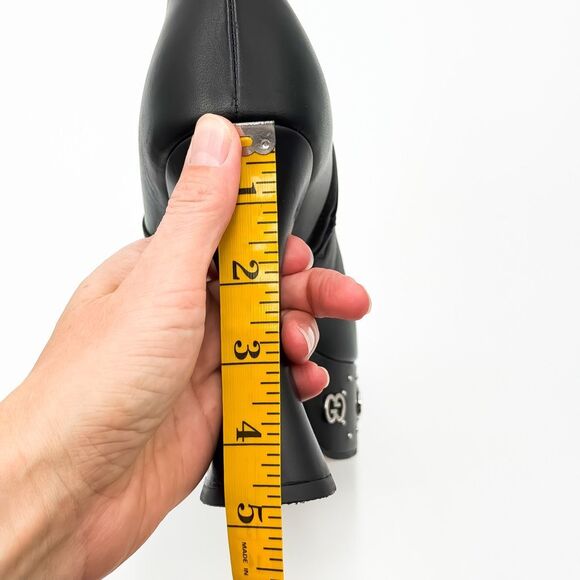 Gucci Janaya GG Black Leather Platform Boots Heels EU 40 US 10 - Picture 11 of 13